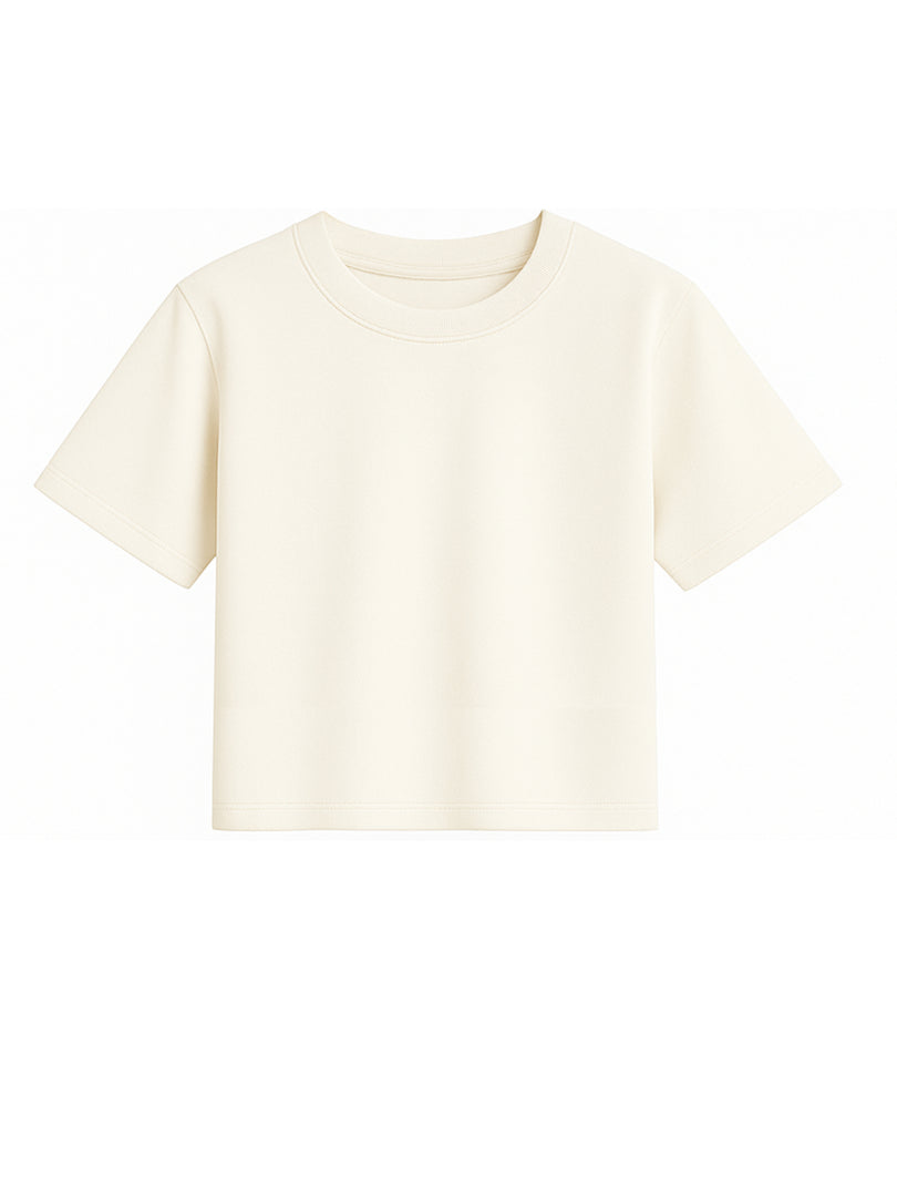 Unisex Essential Cream Oversized Tee