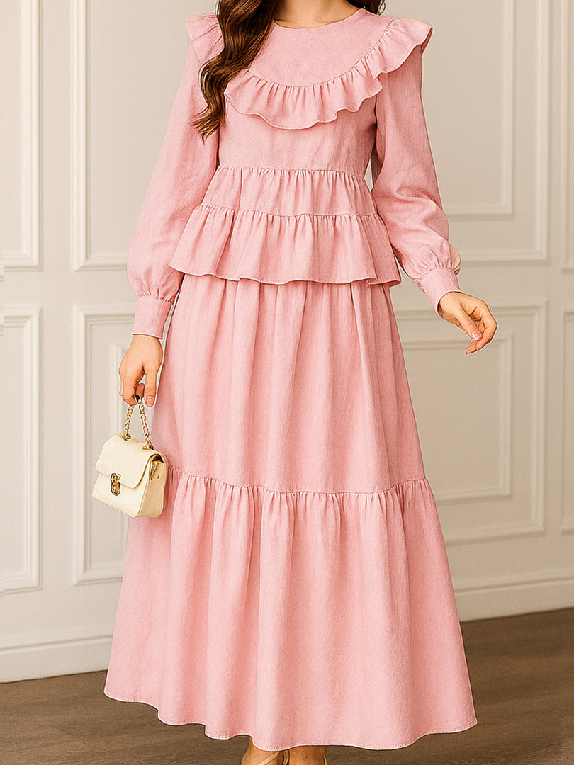 Pink Ruffle Blouse