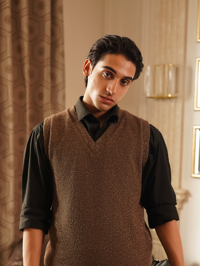The Hampshire Cafe Noir Sweater Vest