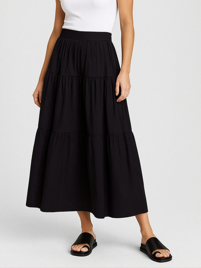 The Classic Black Tiered Skirt