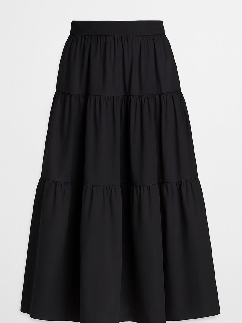 The Classic Black Tiered Skirt