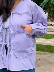 Lilac Whimsy Ruffle Blouse
