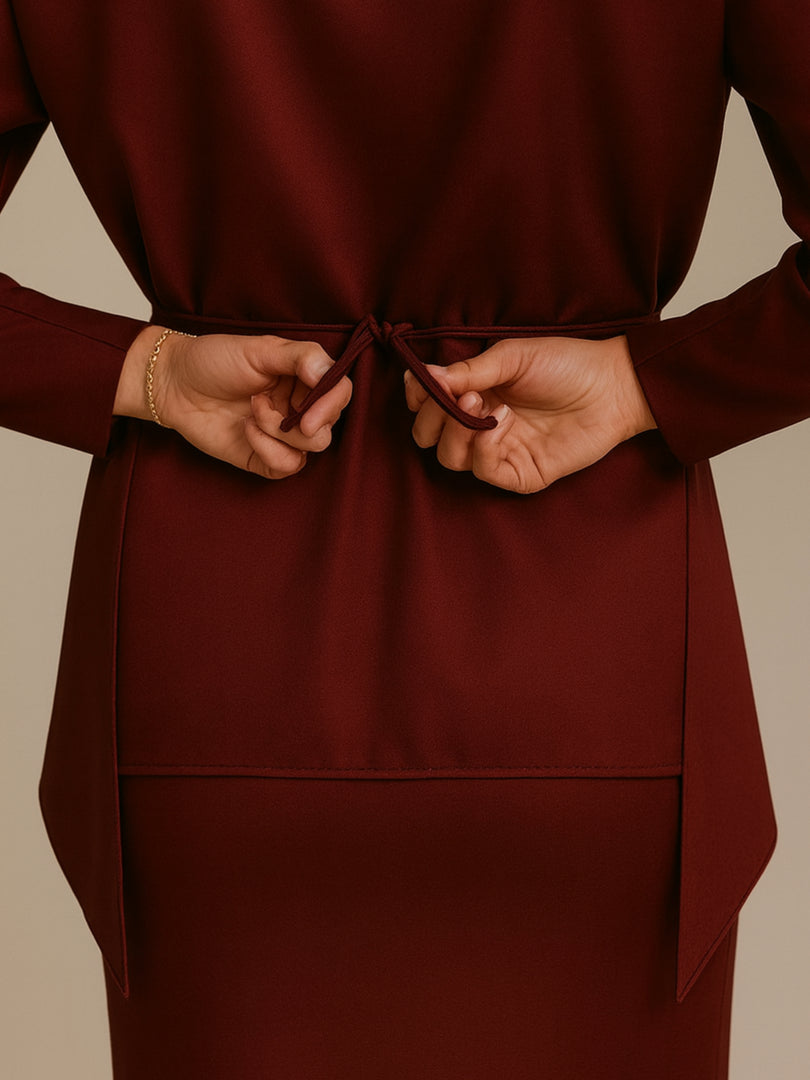 Merlot Draped Top
