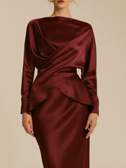 Merlot Draped Top
