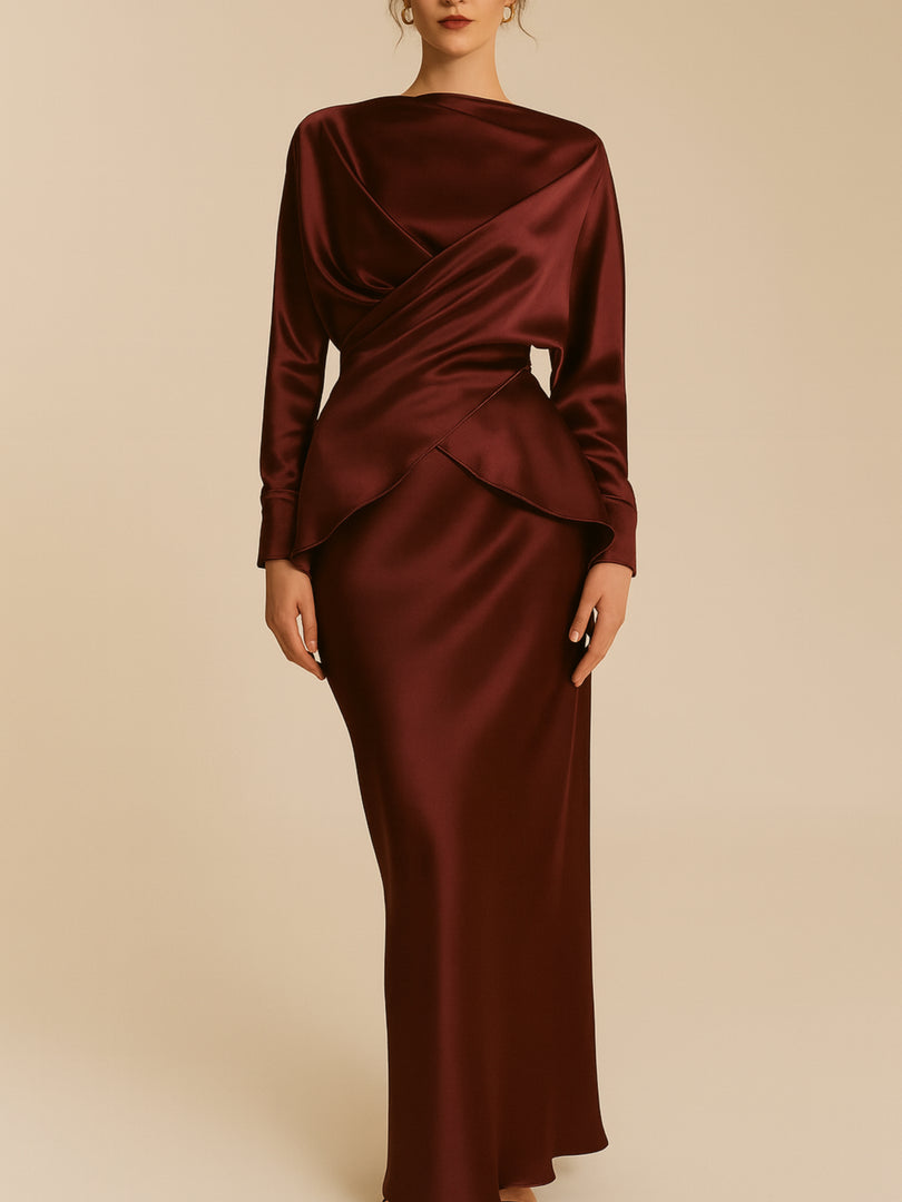 Merlot Draped Top