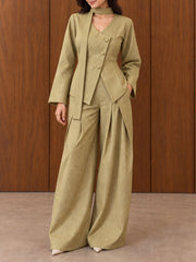 Olive Tailored Set