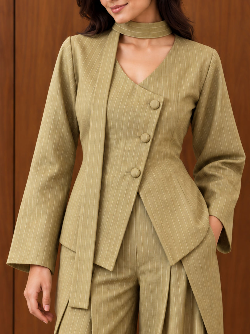 Olive Tailored Set