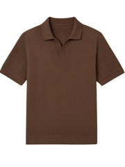 Relaxed-Fit Espresso Ribbed Polo