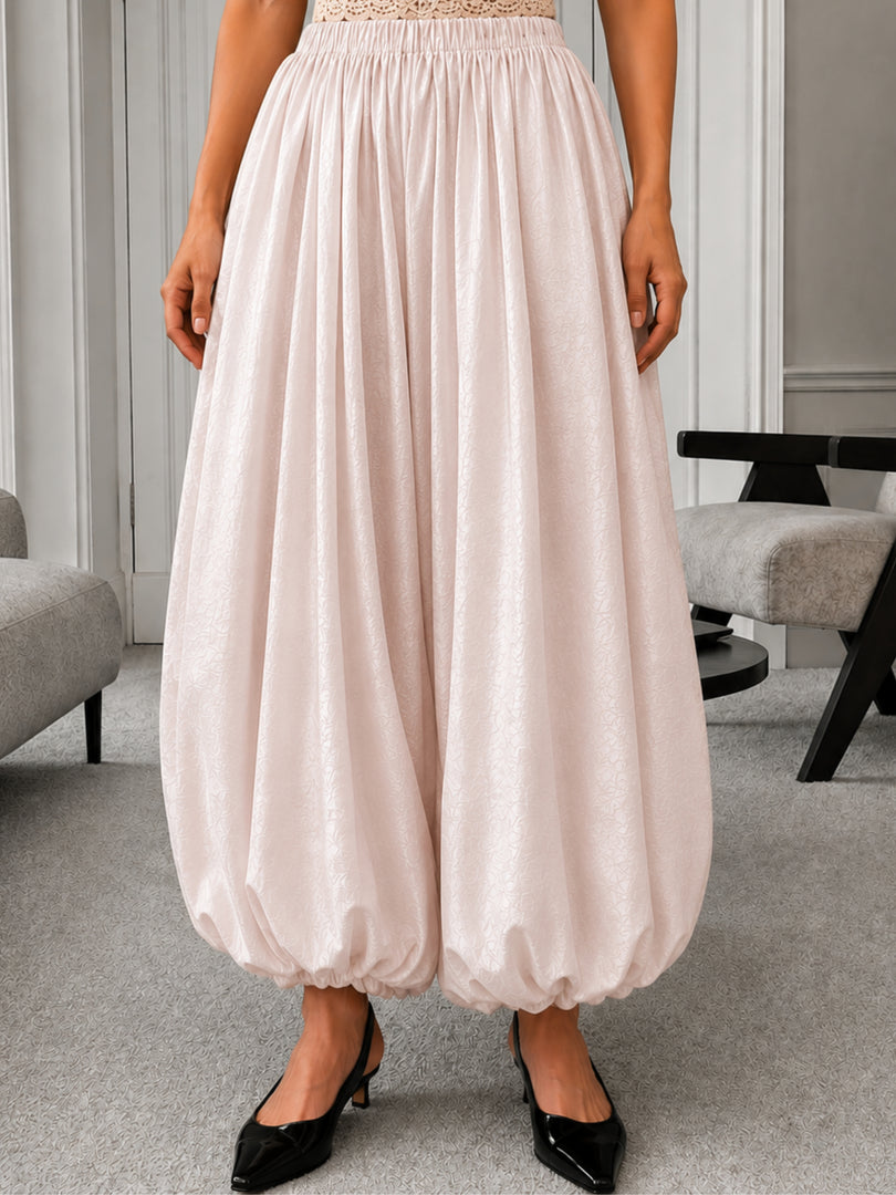 Textured Rosé Balloon Pants