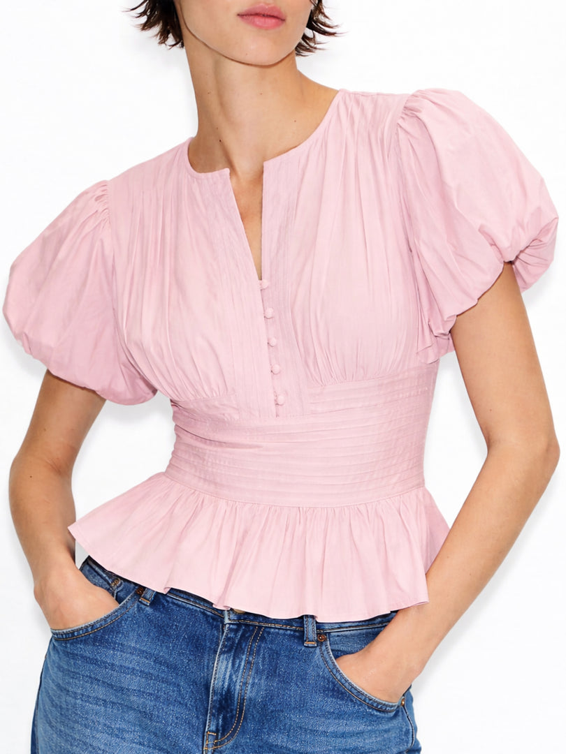 Blush Bloom Peplum Top