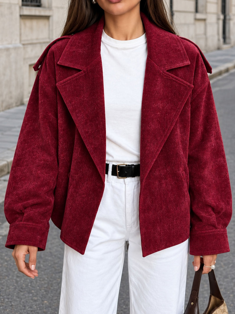 Burgundy corduroy coat