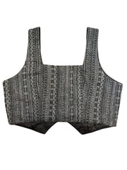 Self Printed Woven Cropped Waistcoat