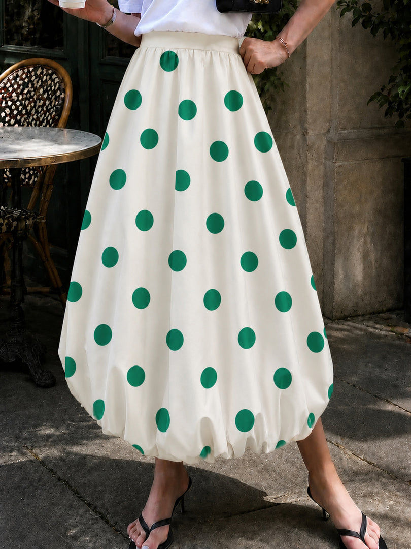 Emerald Dot Balloon Skirt