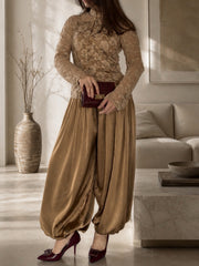 3 Piece, Mirage Lace Satin Harem Set