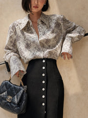Moonstone Marble Button Down