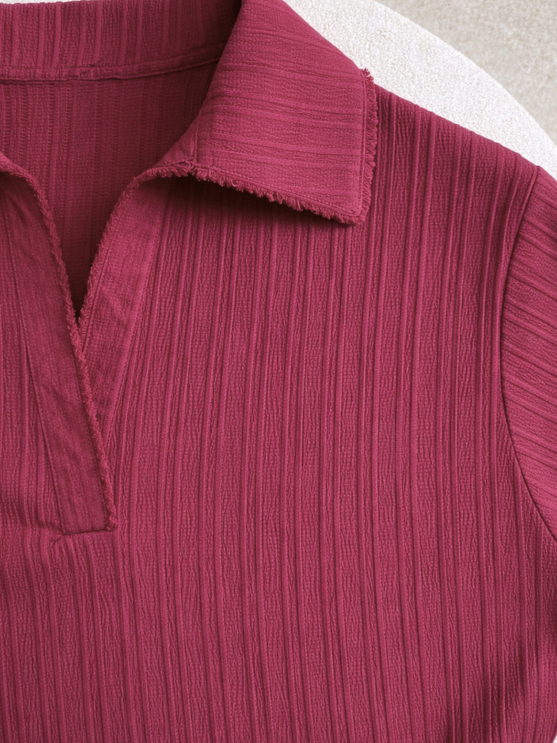 Berry Texture Kurta Set