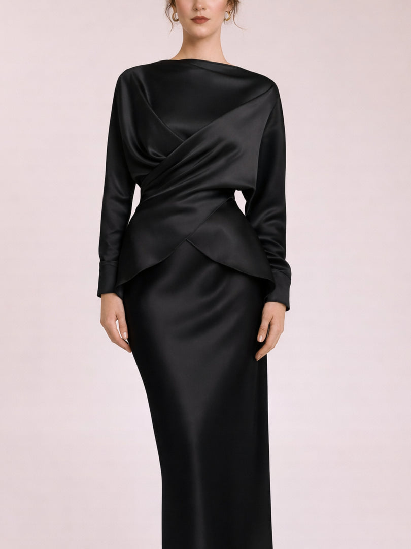Black Draped Top