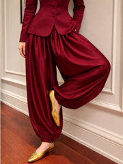 Deep Red Balloon pants