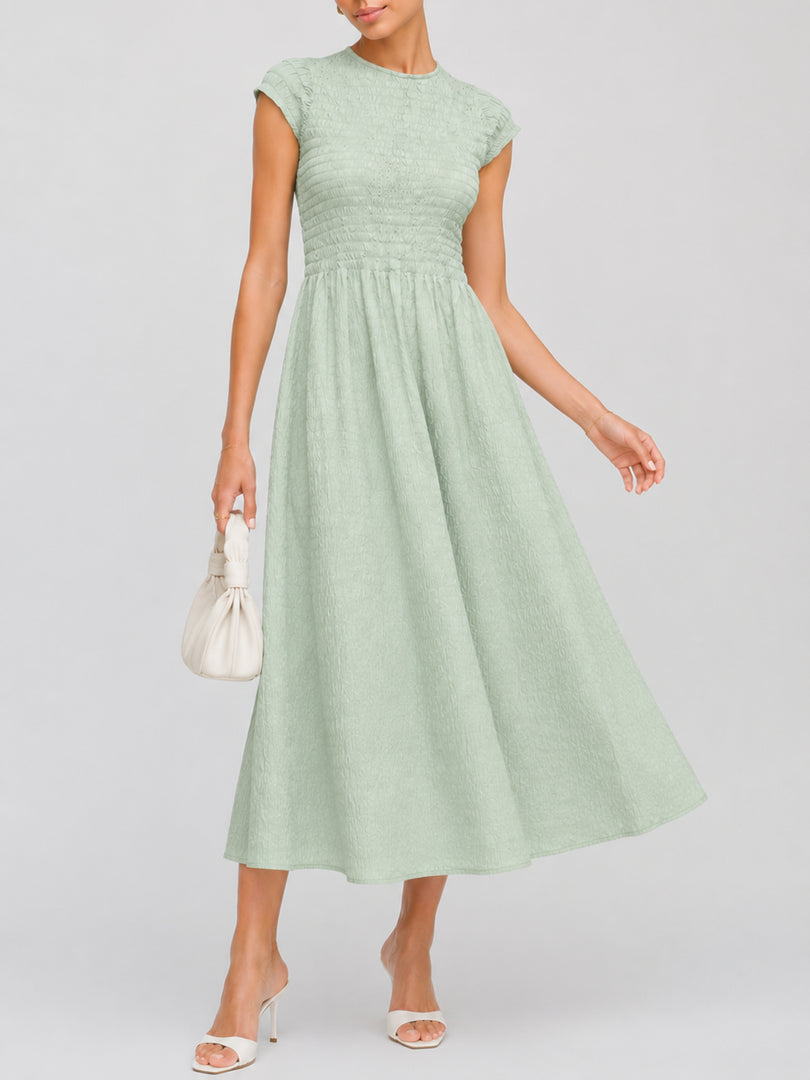 Sage Reverie Smocked Dress