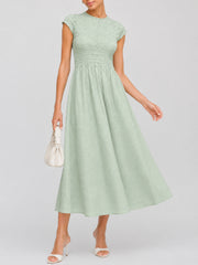 Sage Reverie Smocked Dress