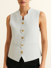 Scallop-Edge Waistcoat