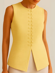 Yellow Wool Vest