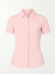 Zephyr Pink Stretch-Seersucker