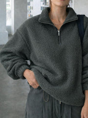 Forest Zip Sherpa Pullover