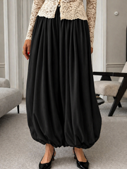 Black Luxe Balloon Pants