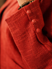 Red Suit Set: Blazer & Maxi Skirt Elegance