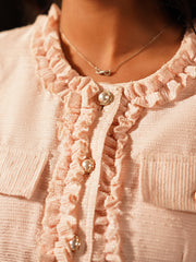 Pink Tweed Jacket and Skirt Set