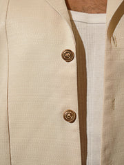 Alabaster Cotton textured Button-Down