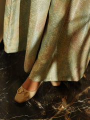 Festive Suit Set: Coat & Pleated Maxi Skirt