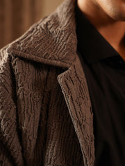 The Hargrave Textured Wool Buttoned Jacket