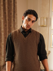 The Hampshire Cafe Noir Sweater Vest