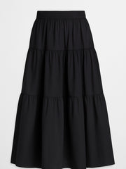 The Classic Black Tiered Skirt
