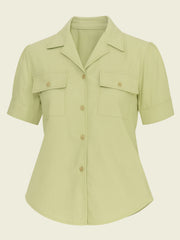 Sage Green Utility Button-Down