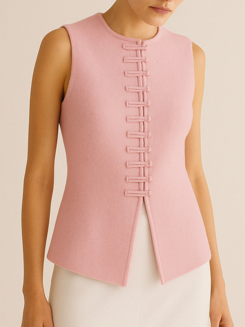 Pink Sleeveless Vest Fall V2