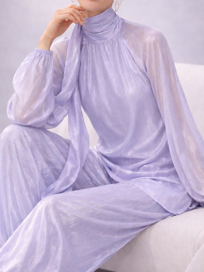 Lilac Tussel Silk Set