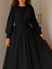 Black Curvefall Dress