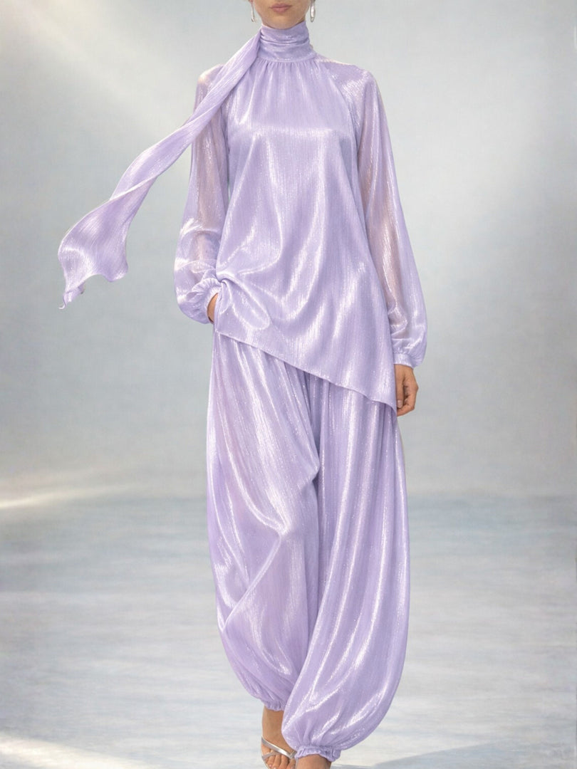 Lilac Tussel Silk Set