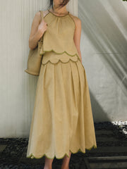 Sleeveless Scallop Bloom Set