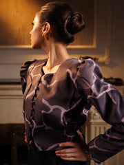 Sculpted Grace: Abstract Statement Top